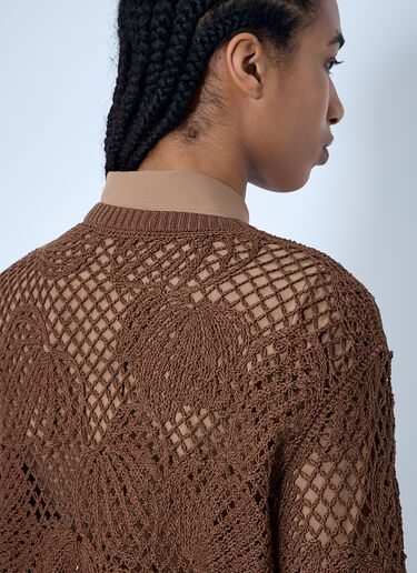 Max Mara Crochet Sweater Brown max0260008