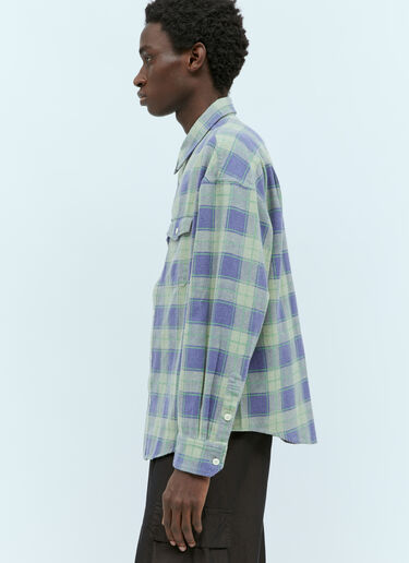 Visvim Pioneer Khadi Check Shirt Green vis0154004