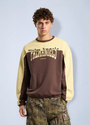 Palm Angels Vintage Logo Crewneck Sweatshirt Brown pma0166248