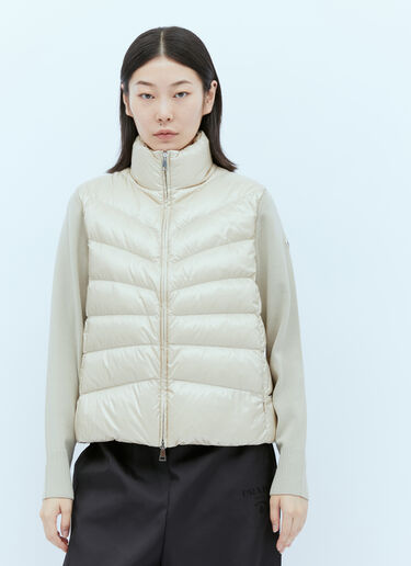 Padded Cardigan Moncler Padded Cardigan Beige mon0254040
