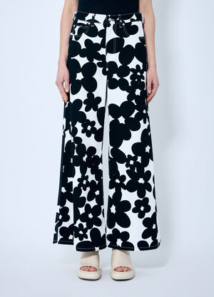 Marni 딜리스 프린트 팬츠  블랙 mni0259008