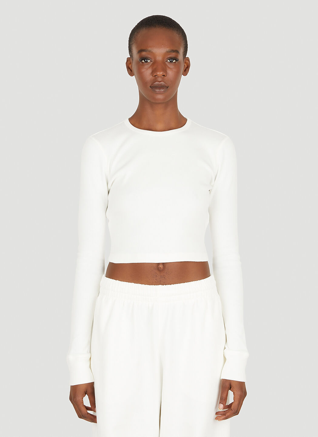 Women's long sleeve white thermal top sales