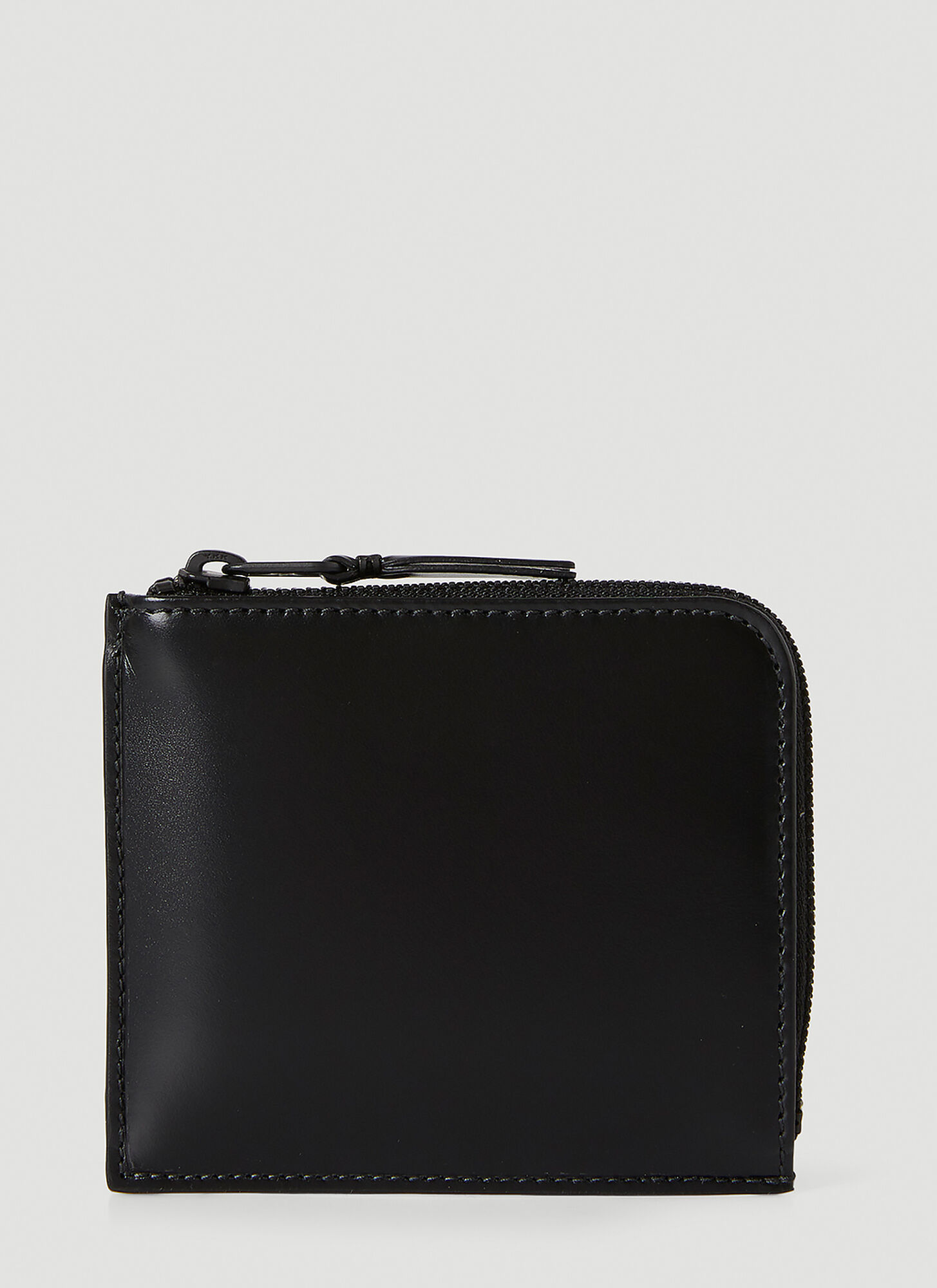 Shop Comme Des Garçons Zipped Wallet In Black