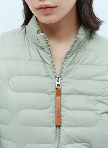 Moncler Padded Zip-Up Cardigan Green mon0256027