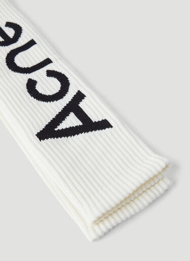 Acne Studios Logo-Jacquard Socks White acn0346013