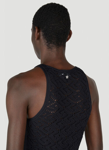 Versace Greca Lace Tank Top Black ver0152009