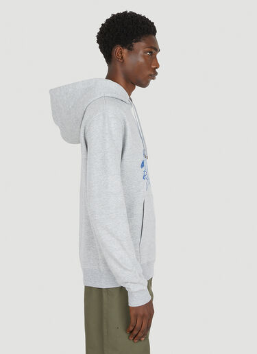 Saint Laurent Volume Class Hooded Sweatshirt Grey sla0149090