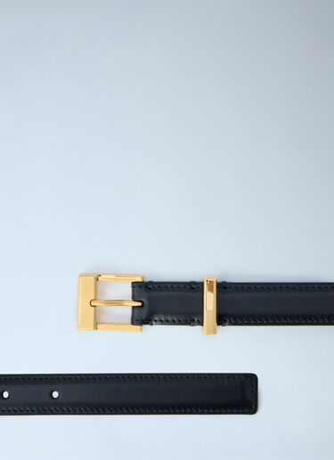 LN-CC® - Khaite: Manhattan Leather Belt - Black Khaite Manhattan Leather Belt Black kha0265021