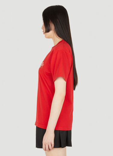 Balenciaga Logo T-Shirt Red bal0247029