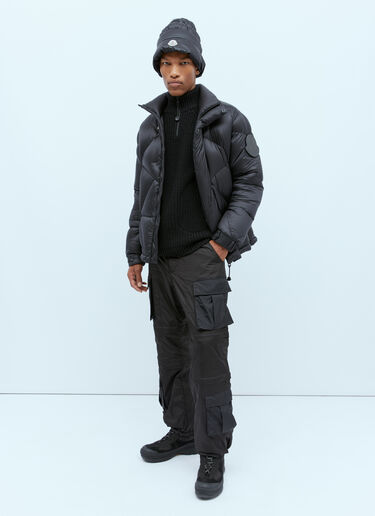 Moncler x Pharrell Williams T 넥 울 니트 스웨터 블랙 mpw0354009
