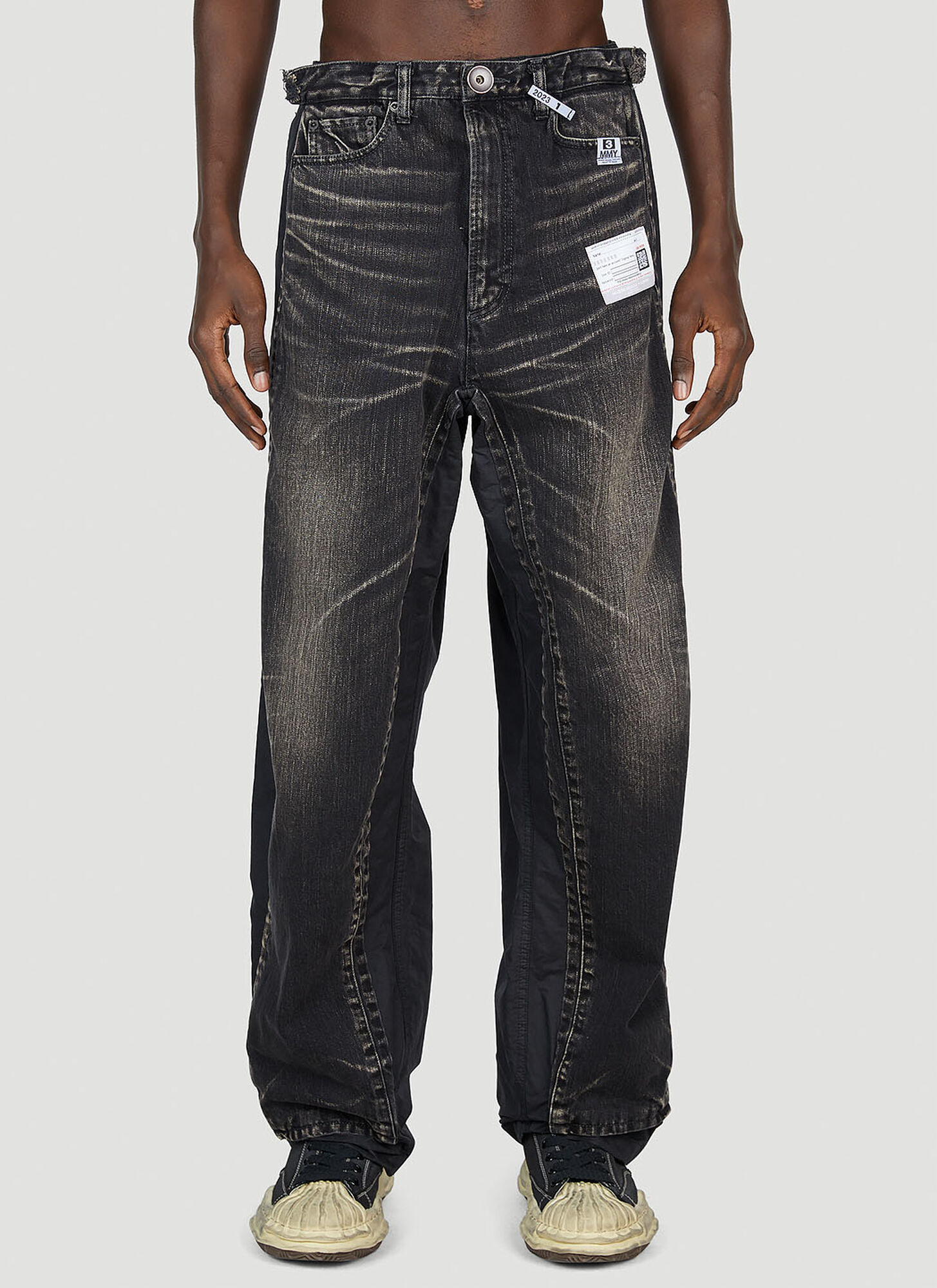 Miharayasuhiro Maison Mihara Yasuhiro Embeded Jeans In Black 