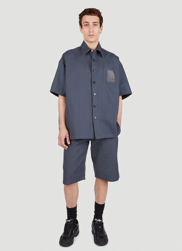 Raf Simons Logo Patch Shirt Blue raf0151005