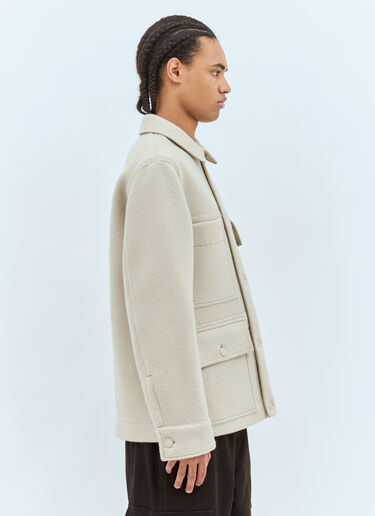 Stone Island Ghost Wool And Cashmere Jacket Beige sto0158014