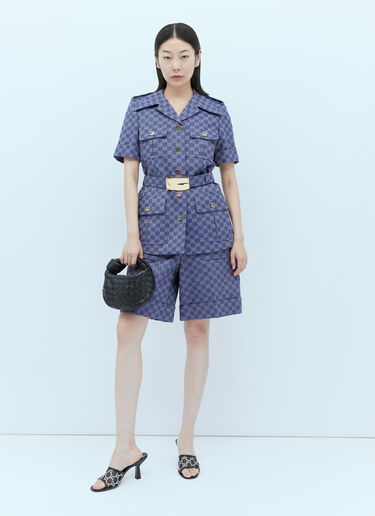 Gucci インターロッキング GG キャンバスミニドレス ブルー guc0253037