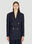 Saint Laurent 로고 패치 더블 브레스티드 블레이저 블랙 sla0252010