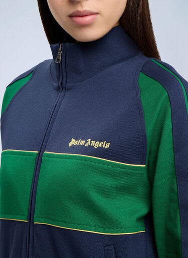 Palm Angels Classic Logo Zipped Crew Jacket Blue pma0264233