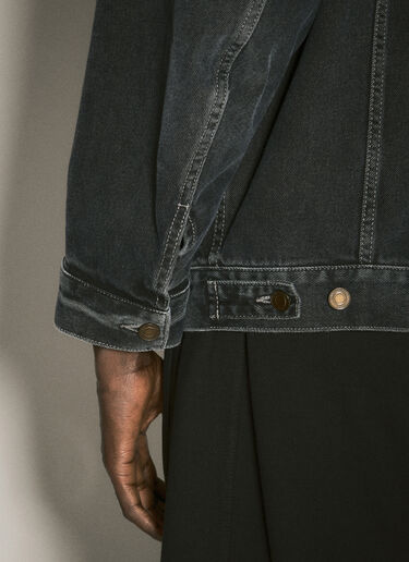 Saint Laurent Oversized Denim Jacket Black sla0156009