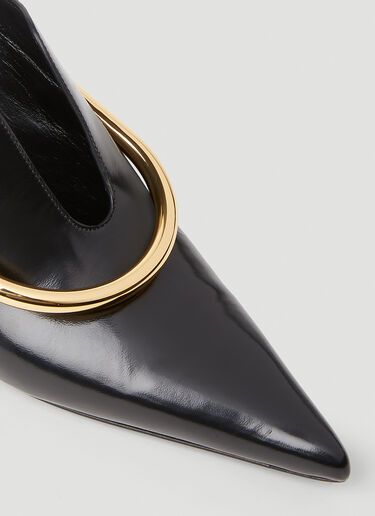 Jil Sander Metallic Arch 小猫跟穆勒鞋 黑色 jil0251041