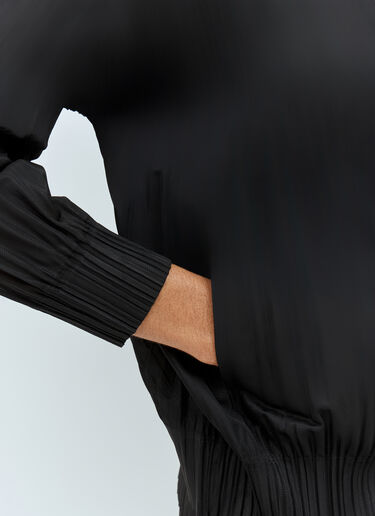 Fluffy Hooded Top Pleats Please Issey Miyake Fluffy Hooded Top Black plp0258010