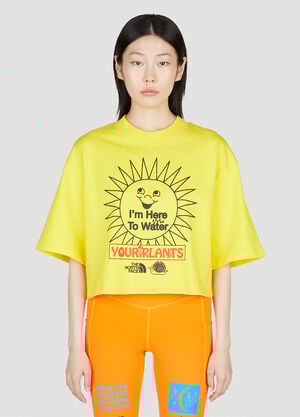 The North Face x Online Ceramics Cropped Print T-Shirt Yellow tnf0252054