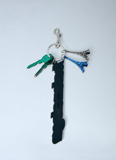 Balenciaga Biker Logo Keychain Pink bal0264018