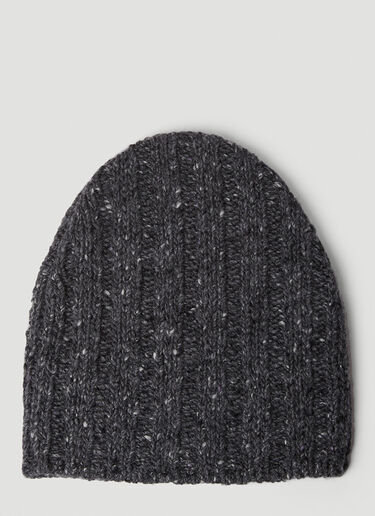 Plan C Knit Beanie Hat Grey plc0250006