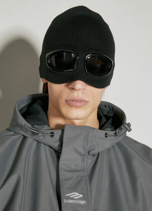 Balenciaga 3B Sports Icon Goggle Beanie Hat Black bal0155109