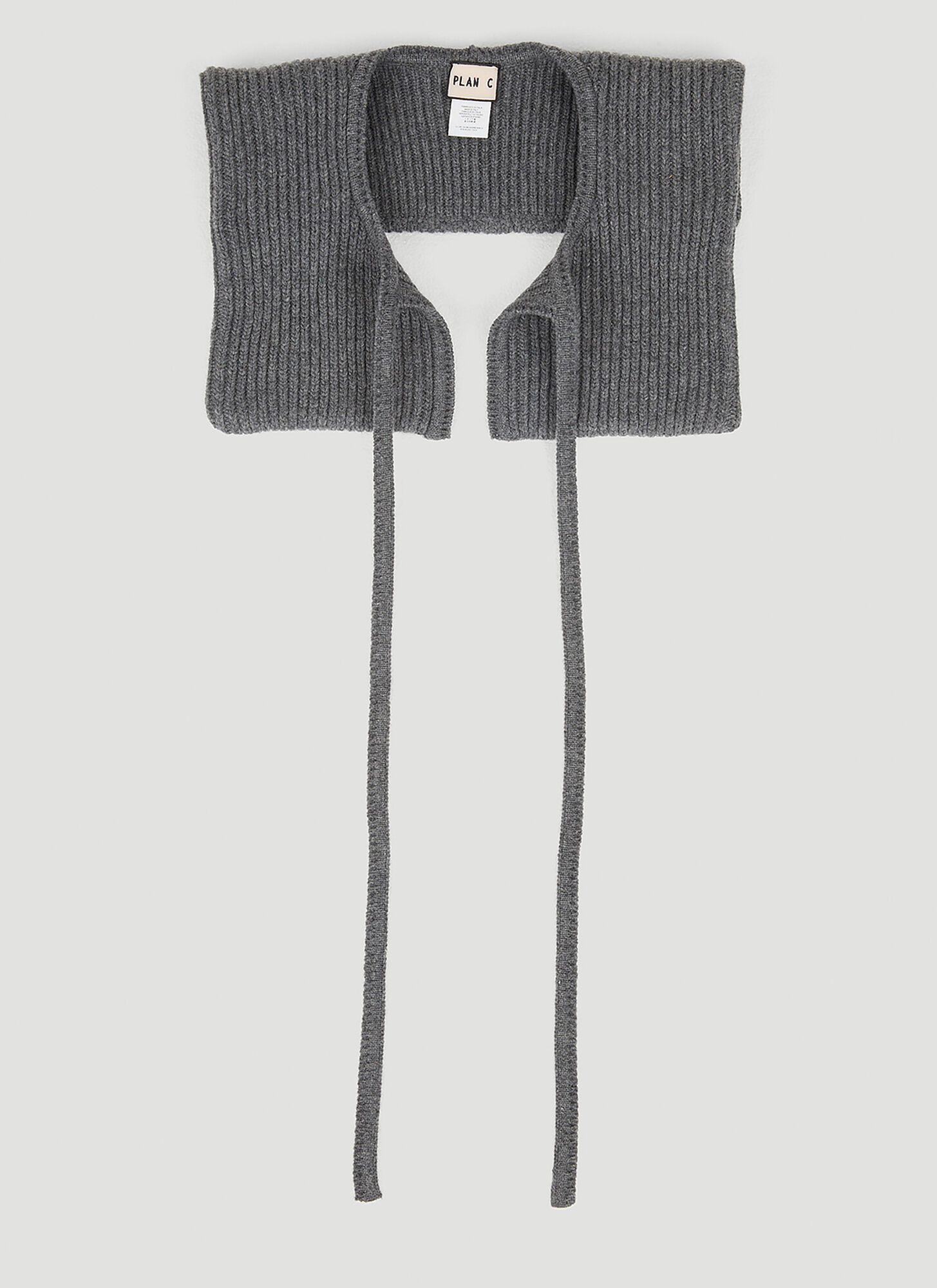 Plan C Knit Collar In Grey