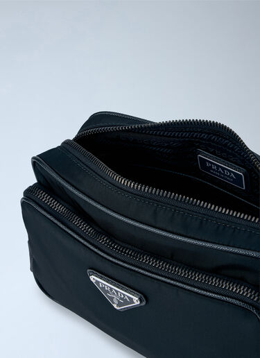 LN-CC® - Prada: Re-Nylon and Saffiano Leather Crossbody Bag - Black Prada Re-Nylon and Saffiano Leather Crossbody Bag Black pra0166215