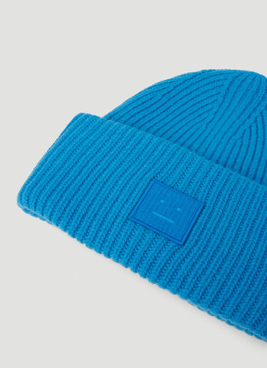 Acne Studios Face Patch Beanie Hat Light Blue acn0151039