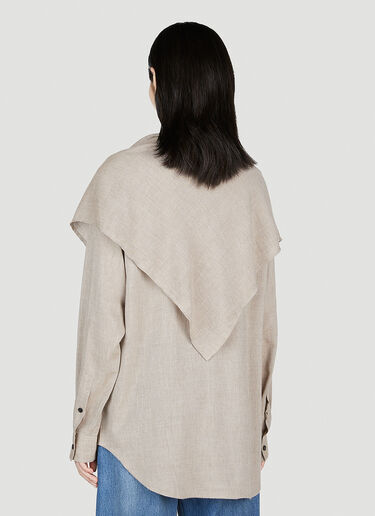 TOTEME Scarf-Collar Shirt Light Brown tot0253019