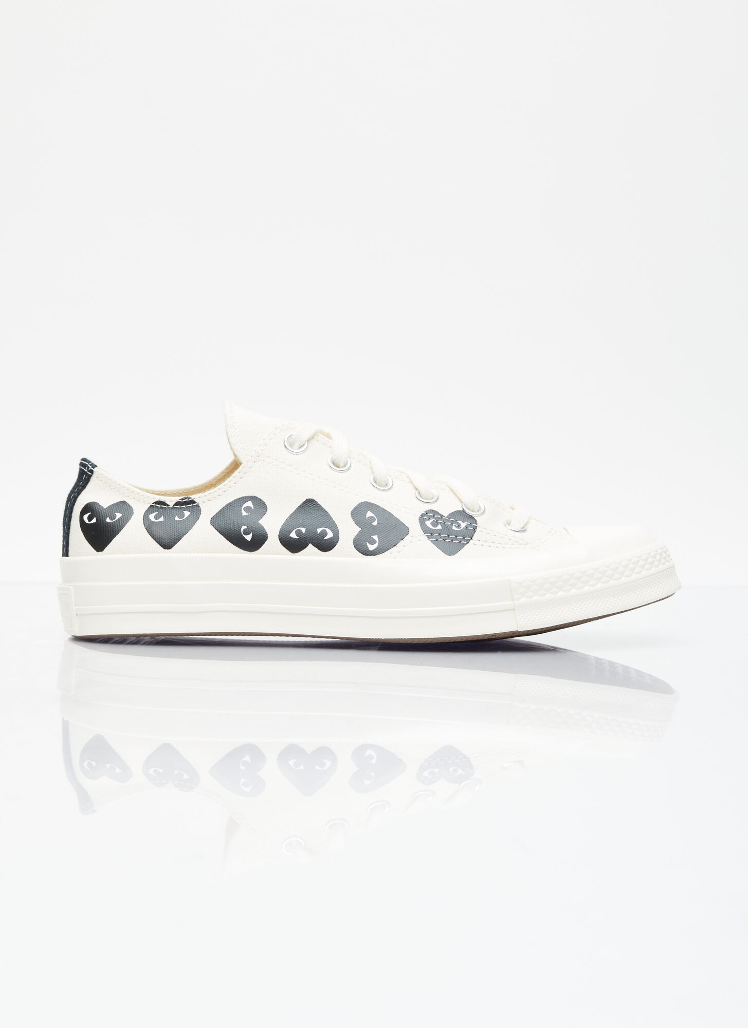 Comme Des Garçons Play X Converse Multi-heart Chuck 70 Sneakers In White