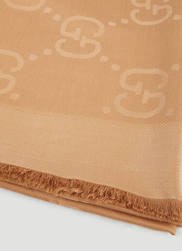 Gucci GG Jacquard Scarf Brown guc0247277