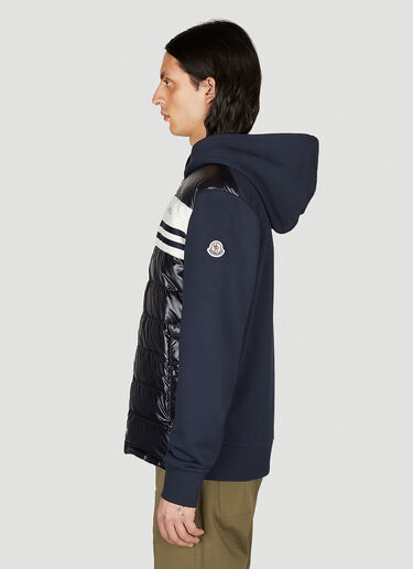 Moncler Padded Cotton Zip-Up Hooded Sweatshirt Navy mon0154033