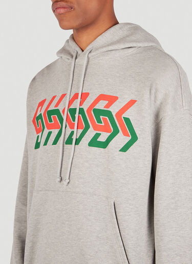 Gucci 미러 로고 프린트 후드 스웨트셔츠 그레이 guc0152074
