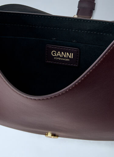 GANNI B-Kat Shoulder Bag Burgundy gan0265050