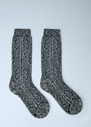 Dries Van Noten Paisley Knit Socks Black dvn0265014