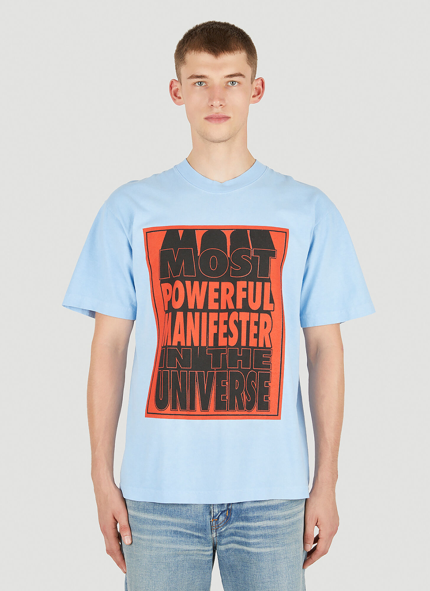 Come Tees Most Powerful Raver T-shirt Unisex Light Blue
