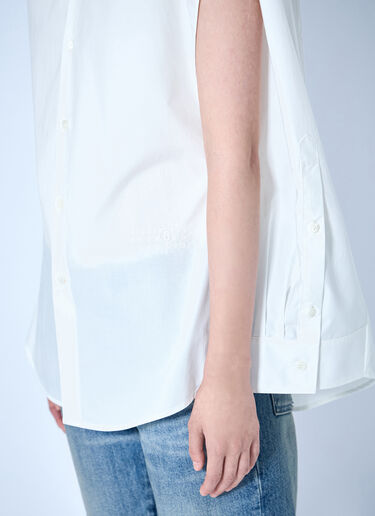 MM6 Maison Margiela Long-Sleeved Shirt White mmm0264052