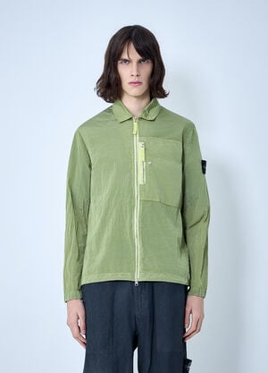 Stone Island Zip-Front Technical Jacket Green sto0164050