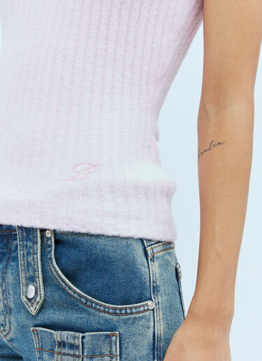 テディニット製ハイネックトップ Blumarine テディニット製ハイネックトップ ピンク blm0253008