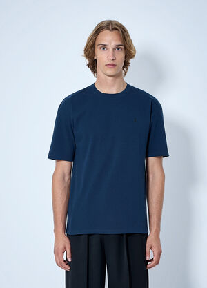 Saint Laurent Cassandre Oversized T-Shirt Blue sla0164002