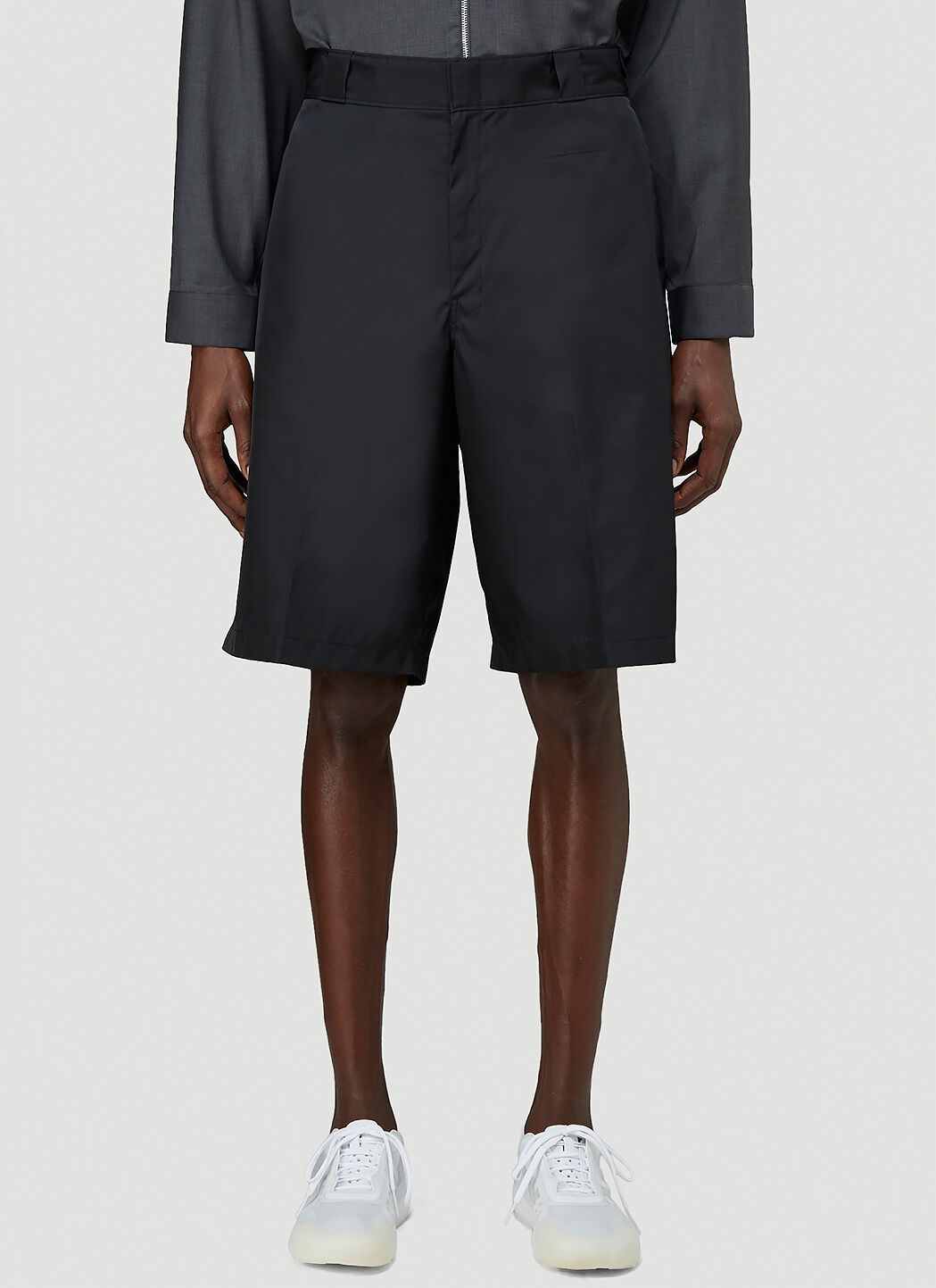 Prada Re Nylon Bermuda Shorts in Black LN CC