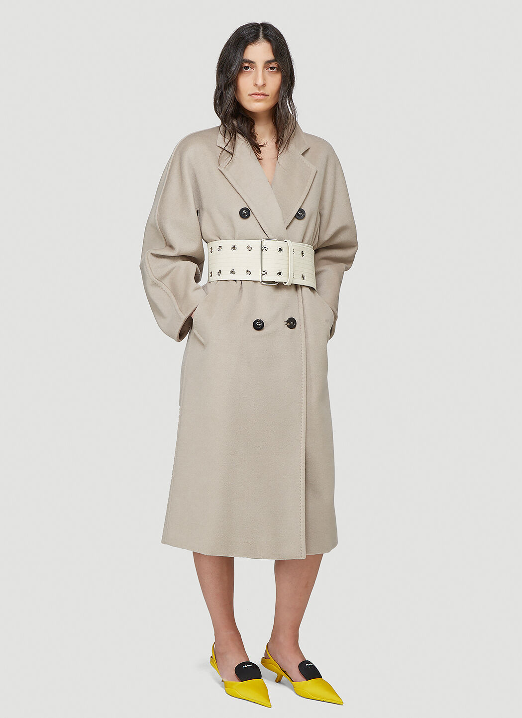 Max Mara Madame Coat in Sand LN CC