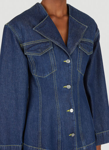 GANNI Hourglass Denim Jacket Blue gan0251085