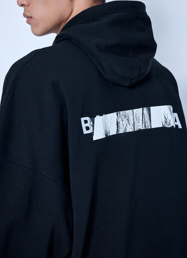 LN-CC® - Balenciaga: Large Zip-Up Hoodie - Black Balenciaga Large Zip-Up Hoodie Black bal0166015