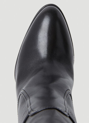 Saint Laurent Diane Leather Boots Black sla0253078