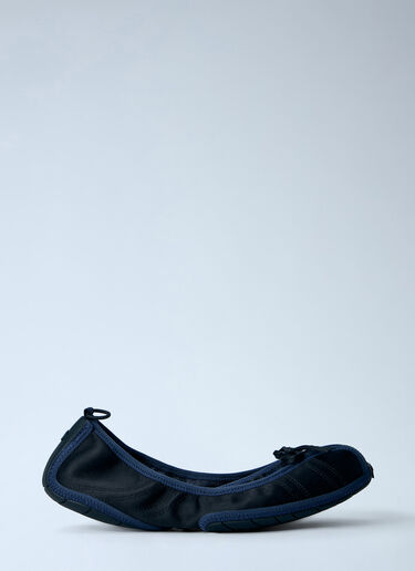 LN-CC® - Balenciaga: Elasticated Ballet Flats - Navy Balenciaga Elasticated Ballet Flats Navy bal0265040