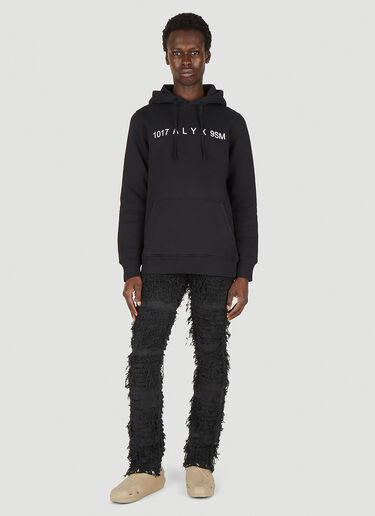 1017 ALYX 9SM Logo Print Hooded Sweatshirt Black aly0149001