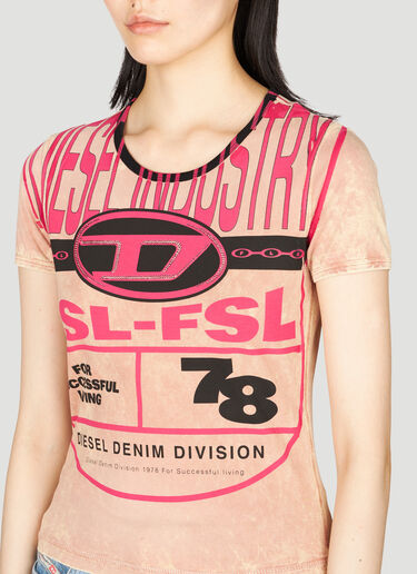 Diesel T-Uncutie-Long-N8 T恤 粉 dsl0255012